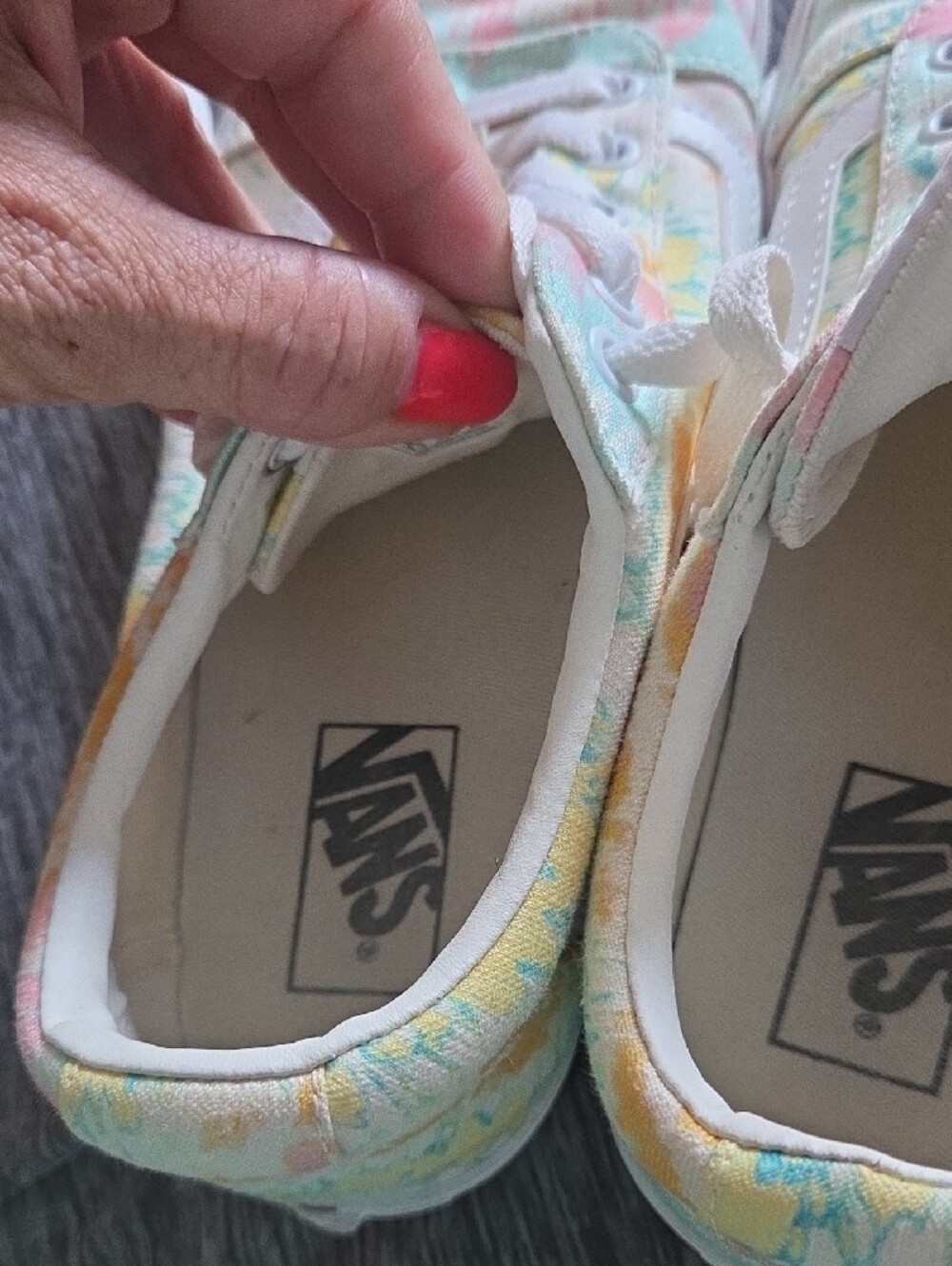 Vans Ward Pyschodelic Pastel Tie-Dye Low Tops Sz 9.5W - Picture 8 of 10